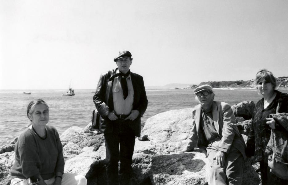 Avec Carmen Waugh et les Balmes, Isla Negra, Chili, 1989